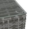 vidaXL 4 Piece Garden Lounge Set with Cushions Grey Poly Rattan