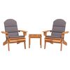 vidaXL 3 Piece Adirondack Garden Lounge Set Solid Wood Acacia