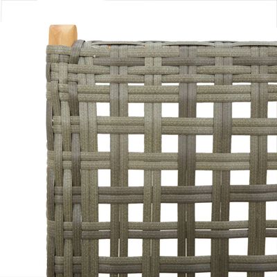 vidaXL Garden Chairs 2 pcs Grey Solid Wood Acacia and Poly Rattan, grey vidaXL Garden Chairs 2 pcs Grey Solid Wood Acacia and Poly Rattan