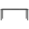 vidaXL 7 Piece Garden Dining Set Poly Rattan Black