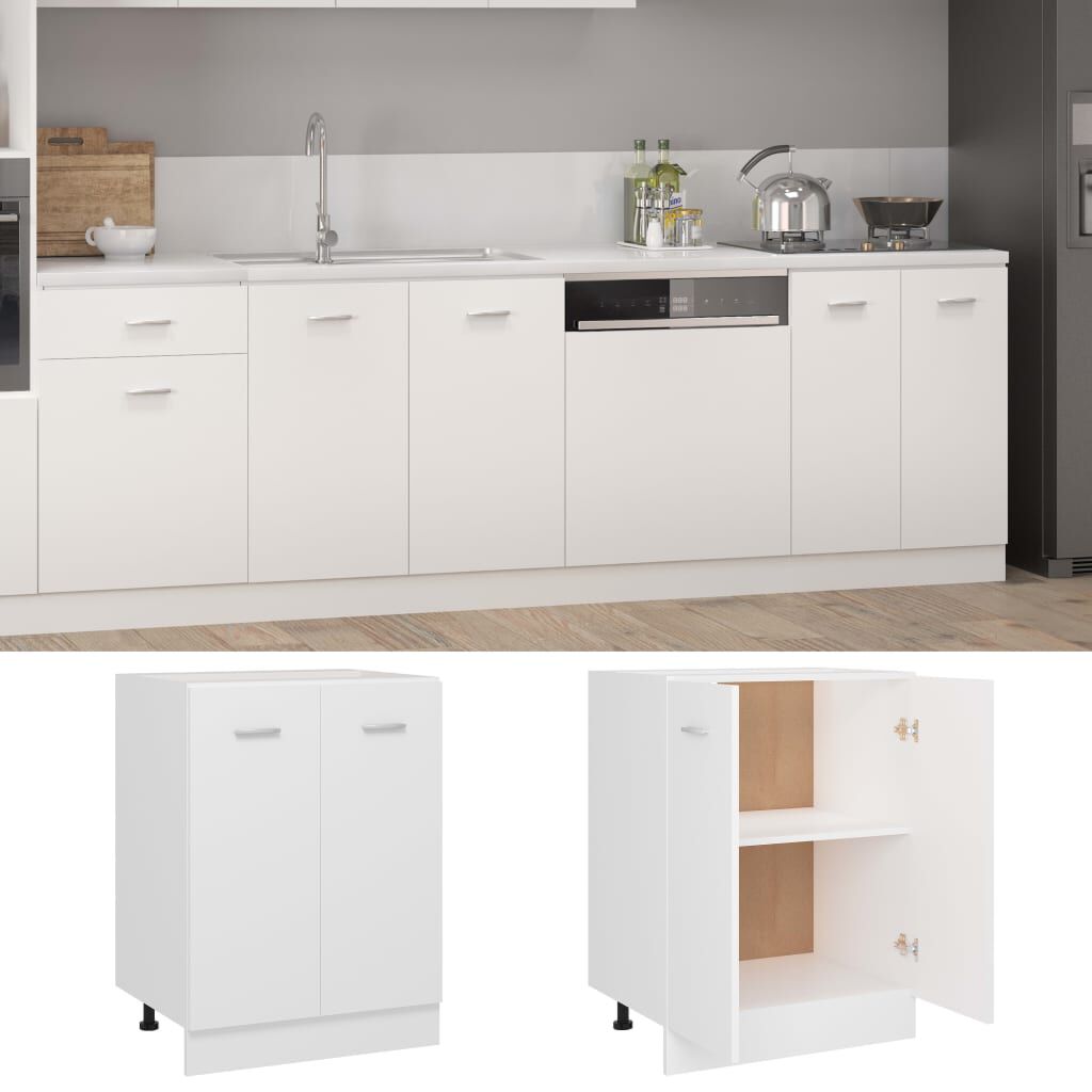 vidaXL Bottom Cabinet Lyon White 60x46x81.5 cm Engineered Wood