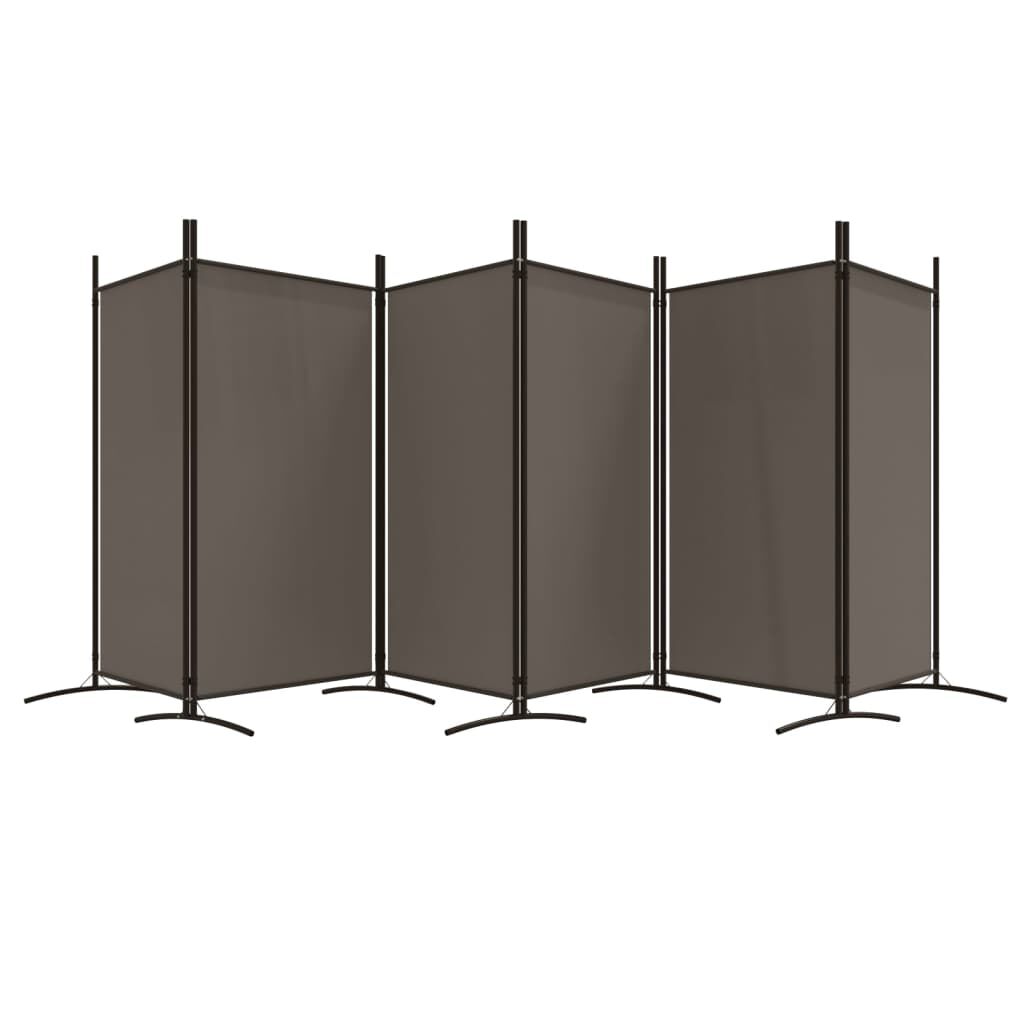 vidaXL 6-Panel Room Divider Anthracite 520x180 cm Fabric