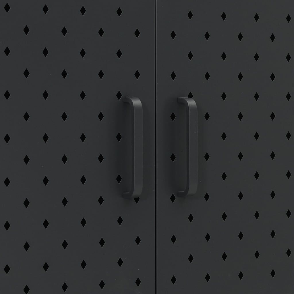 vidaXL Highboard Black 80x35x100 cm Steel