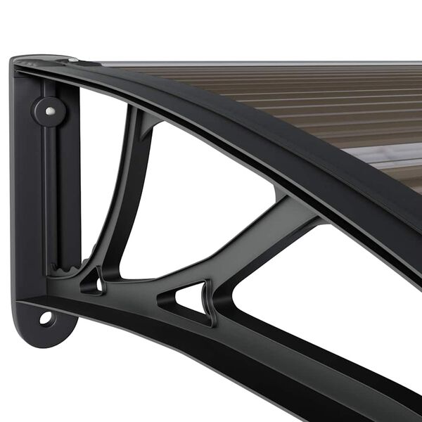 vidaXL Door Canopy Black 200x75 cm PC