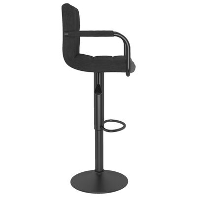 vidaXL Bar Stools 2 pcs Black Fabric, black vidaXL Bar Stools 2 pcs Black Fabric