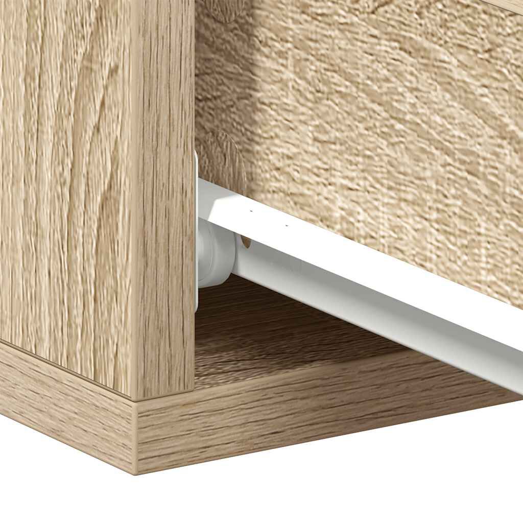 vidaXL Floating Nightstands 2 pcs Sonoma Oak 40x30x15 cm Engineered Wood