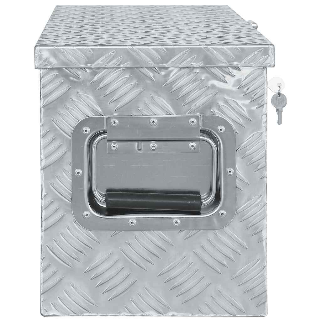 vidaXL Aluminium Box 80.5x22x22 cm Silver