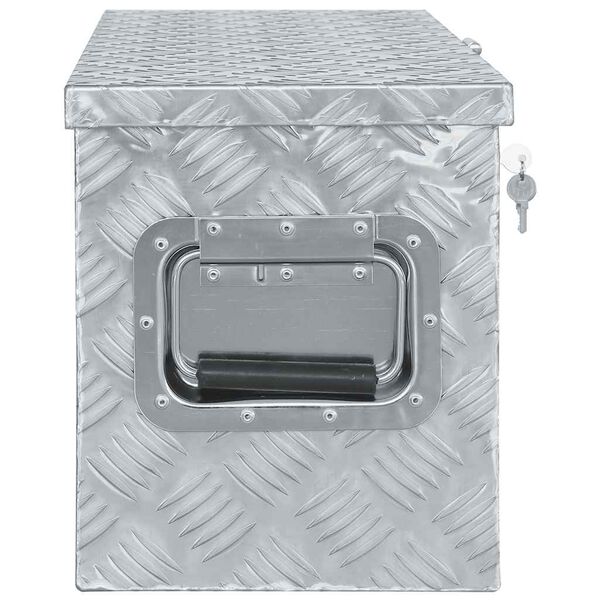 vidaXL Aluminium Box 80.5x22x22 cm Silver