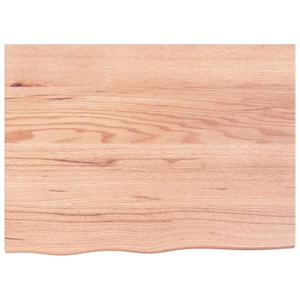 vidaXL Bathroom Countertop Light Brown 80x60x2 cm Treated Solid Wood