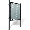 vidaXL Black Single Door Fence Gate 100x75 cm