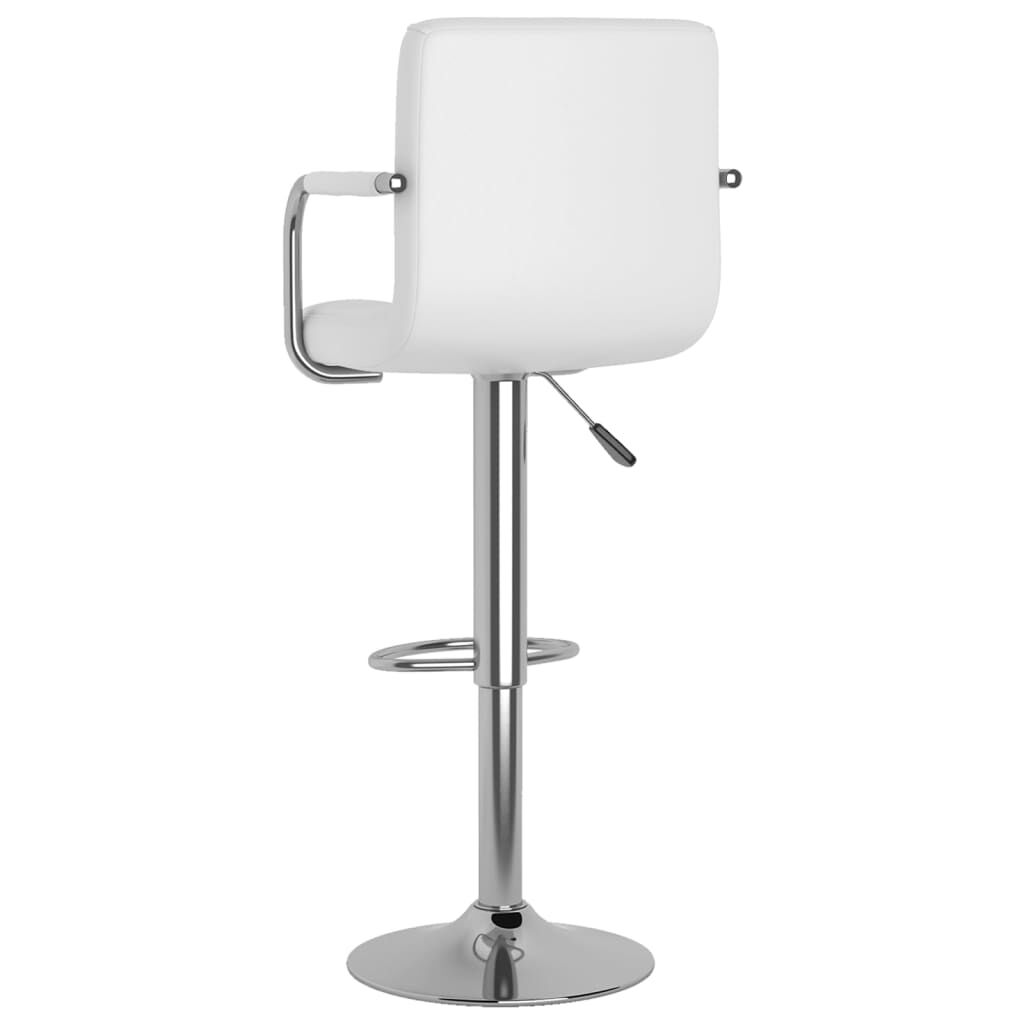 vidaXL Bar Stool White Faux Leather