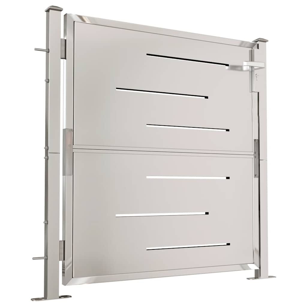 vidaXL Garden Gate 100x100 cm Stainless Steel