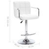 vidaXL Bar Stools 2 pcs White Faux Leather