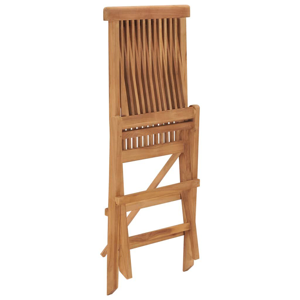 vidaXL 5 Piece Folding Outdoor Dining Set Solid Wood Teak