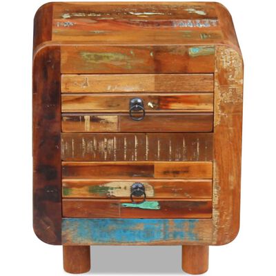 vidaXL Night Cabinet Solid Reclaimed Wood 43x33x51 cm,  vidaXL Night Cabinet Solid Reclaimed Wood 43x33x51 cm