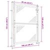 vidaXL Garden Gate 100x120 cm Stainless Steel