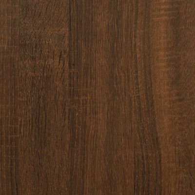 vidaXL Bed Cabinet with Solid Wood Legs Brown Oak 40x35x69 cm, brown oak vidaXL Bed Cabinet with Solid Wood Legs Brown Oak 40x35x69 cm