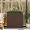 vidaXL Garden Raised Bed with 4 Pots Poly Rattan Brown