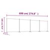 vidaXL 4-Panel Room Divider Anthracite 698x180 cm Fabric
