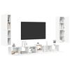 vidaXL 7 Piece TV Cabinet Set White Engineered Wood