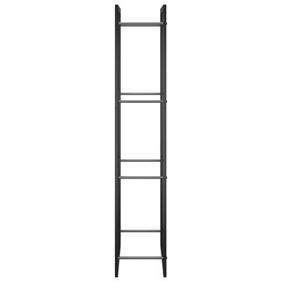 vidaXL Firewood Rack Matt Black 50x28x132 cm Steel, black vidaXL Firewood Rack Matt Black 50x28x132 cm Steel