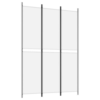 vidaXL 3-Panel Room Divider White 150x220 cm Fabric, white vidaXL 3-Panel Room Divider White 150x220 cm Fabric