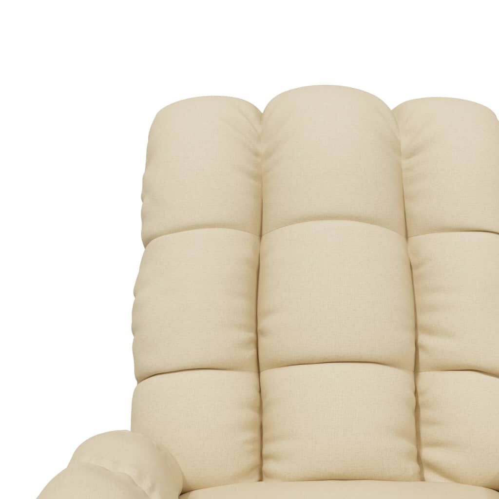 vidaXL Recliner Chair Cream Fabric