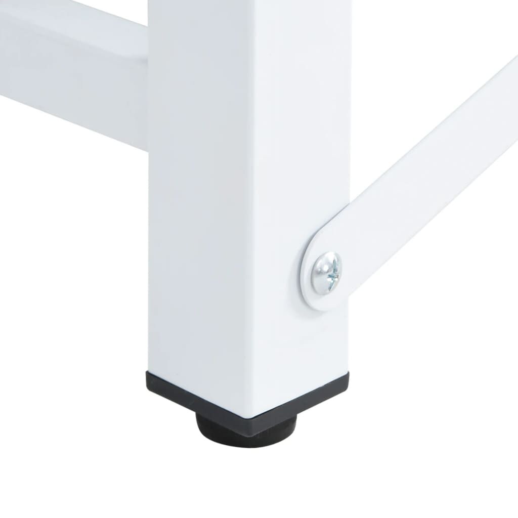 vidaXL Washing and Drying Machine Pedestal with Pull-out Shelves White