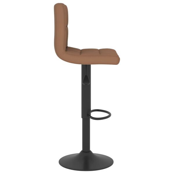 vidaXL Bar Stools 2 pcs Brown Fabric