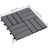 vidaXL Decking Tiles 20 pcs Grey Wash 30x30 cm Solid Acacia Wood