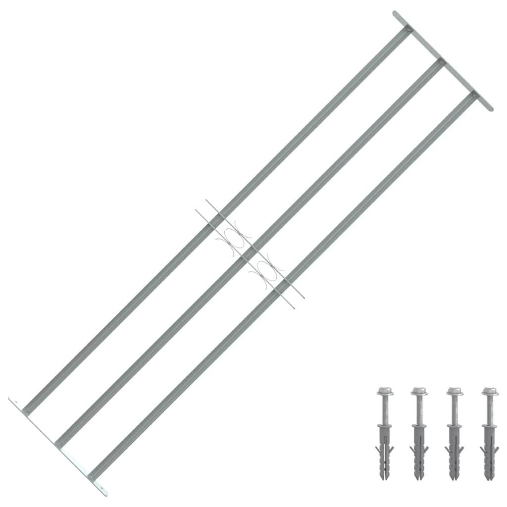 Adjustable Security Grille for Windows with 3 Crossbars 1000-1500 mm