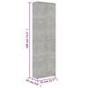 vidaXL Hallway Wardrobe Concrete Grey 55x25x189 cm Engineered Wood