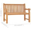 vidaXL Garden Bench 114 cm Solid Teak Wood