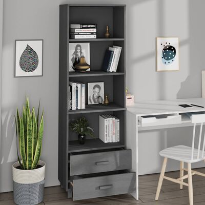 vidaXL Highboard HAMAR Dark Grey 60x35x180 cm Solid Wood Pine, dark grey vidaXL Highboard HAMAR Dark Grey 60x35x180 cm Solid Wood Pine