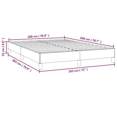 vidaXL Bed Frame without Mattress Light Grey 183x203 cm King Fabric