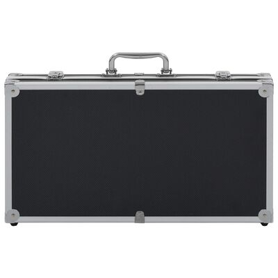vidaXL Gun Case Aluminium ABS Black, black vidaXL Gun Case Aluminium ABS Black