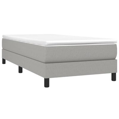 vidaXL Bed Frame without Mattress Light Grey 90x200 cm Fabric