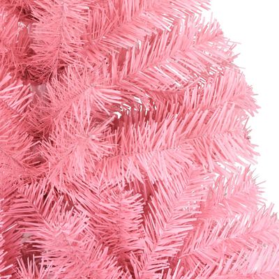 vidaXL Artificial Christmas Tree with Stand Pink 120 cm PVC, pink vidaXL Artificial Christmas Tree with Stand Pink 120 cm PVC