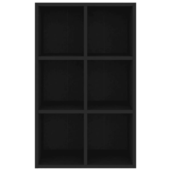 vidaXL Book Cabinet/Sideboard Black 66x30x98 cm Engineered Wood