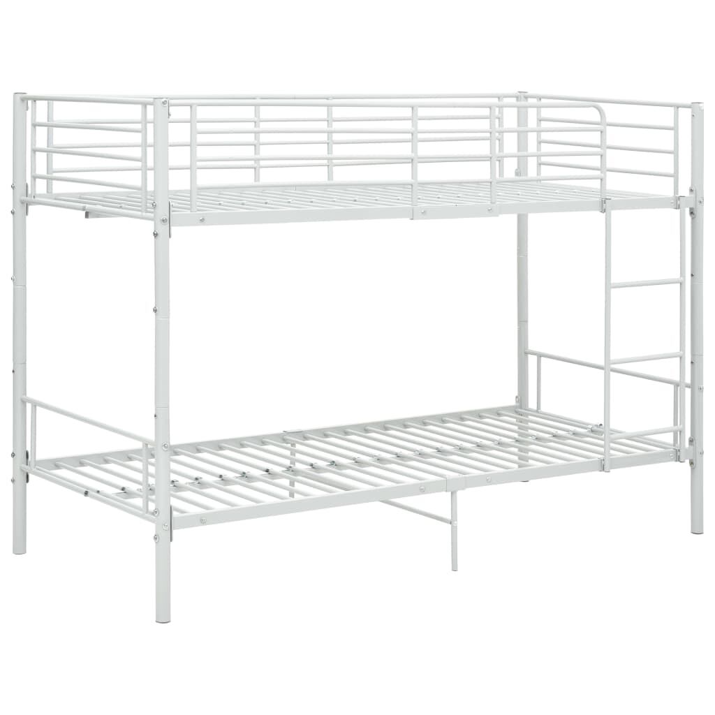 vidaXL Bunk Bed without Mattress White Metal 90x200cm