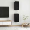 vidaXL TV Cabinets 2 pcs Black 30.5x30x60 cm Engineered Wood