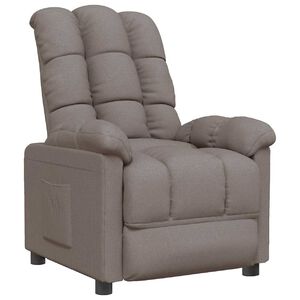 vidaXL Recliner Chair Taupe Fabric