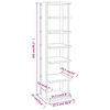 vidaXL Shoe Cabinet High Gloss White 27.5x27x102 cm Engineered Wood