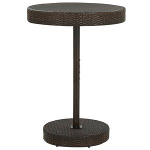 vidaXL Garden Table Brown 75.5x106 cm Poly Rattan