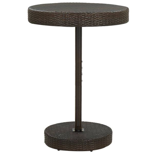 vidaXL Garden Table Brown 75.5x106 cm Poly Rattan
