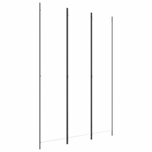 vidaXL 3-Panel Room Divider White 150x220 cm Fabric