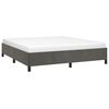 vidaXL Bed Frame without Mattress Dark Grey 180x200 cm Super King Velvet