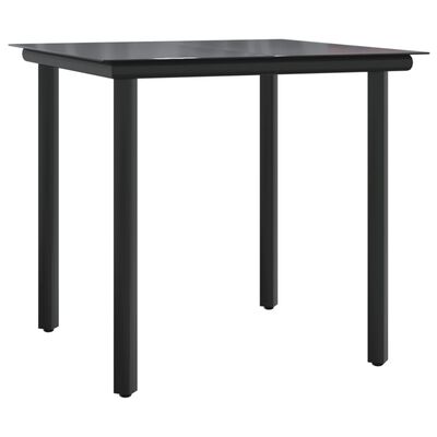 vidaXL 3 Piece Garden Dining Set Black Steel and Textilene,  vidaXL 3 Piece Garden Dining Set Black Steel and Textilene