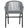 vidaXL 3 Piece Garden Dining Set Grey