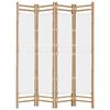 vidaXL Folding 4-Panel Room Divider 160 cm Bamboo and Canvas